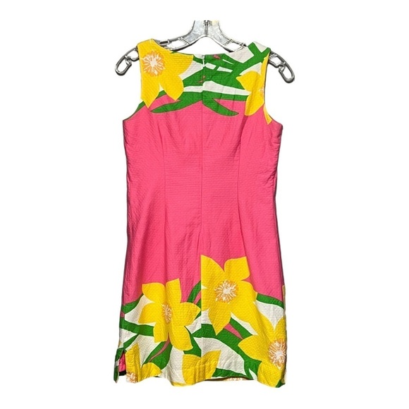 Lilly Pulitzer Dancing Daffodils Sheath Dress Elegant Vibrant Soft Feminine Chic - Picture 4 of 8